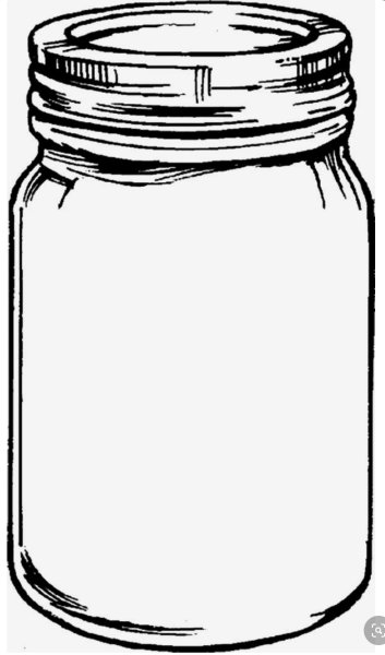 Трафарет банки для рисования