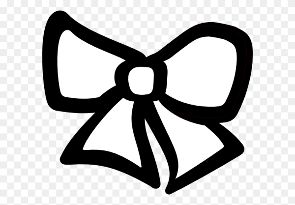 Бантик черно белый