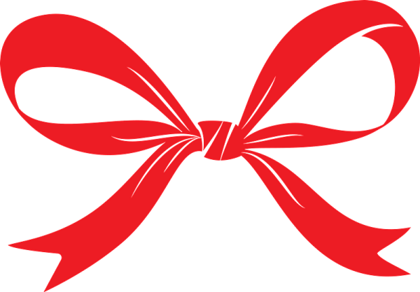 Подарочный бантик контур