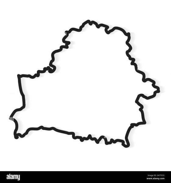 Контур границ Беларуси