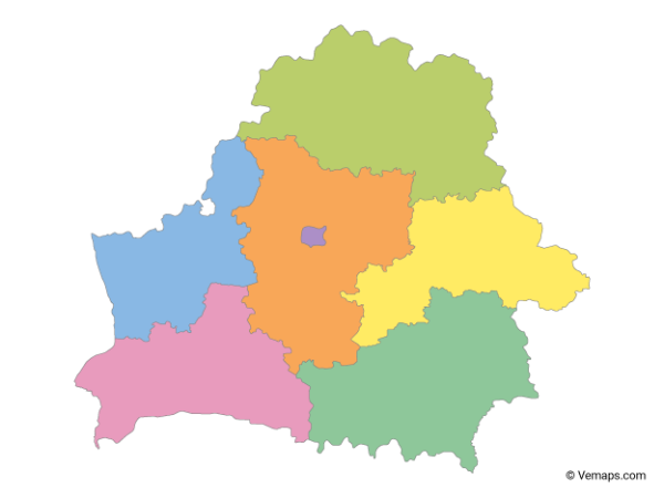 Карта Беларуси вектор