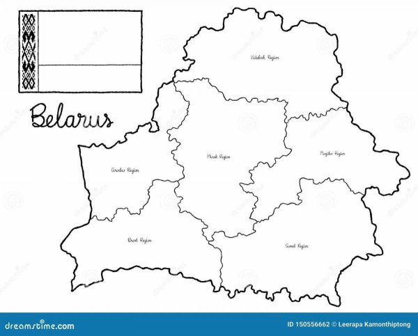Карта Беларуси шаблон