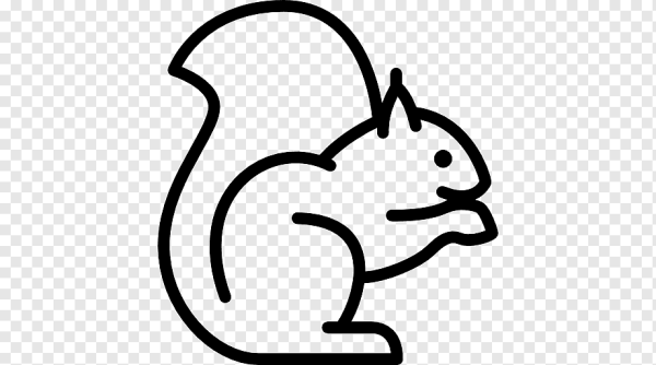 Прозрачный силуэт белка