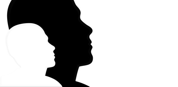 Силуэт мужской головы