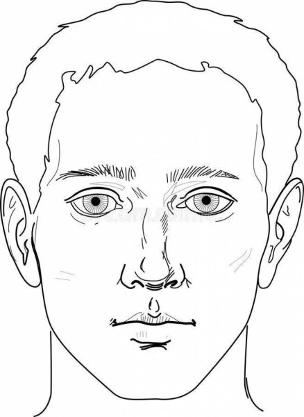 Лицо человека схематично