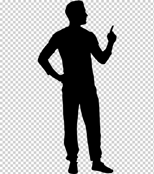 Черная фигура человека