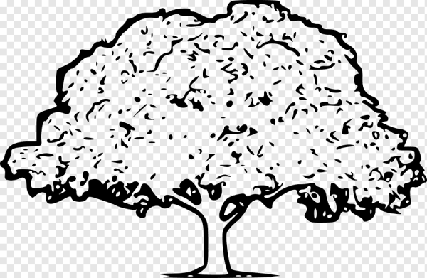 Дерево черно белое