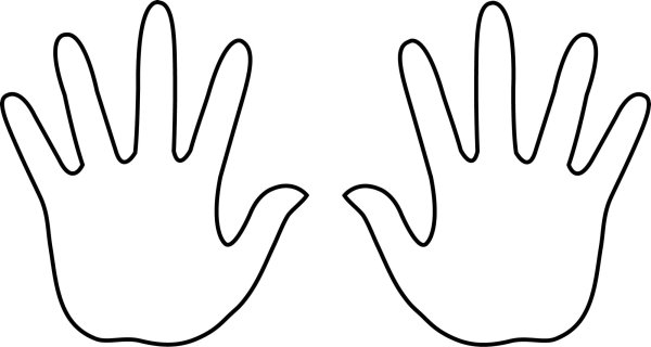 Ладошки раскраска для детей