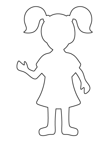Трафарет куклы