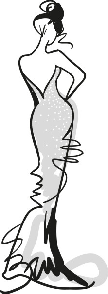 Силуэт девушки в платье