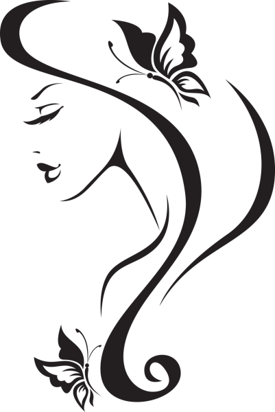 Силуэт женского лица