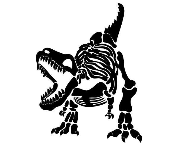 Tyrannosaurus Rex Skeleton silhouette