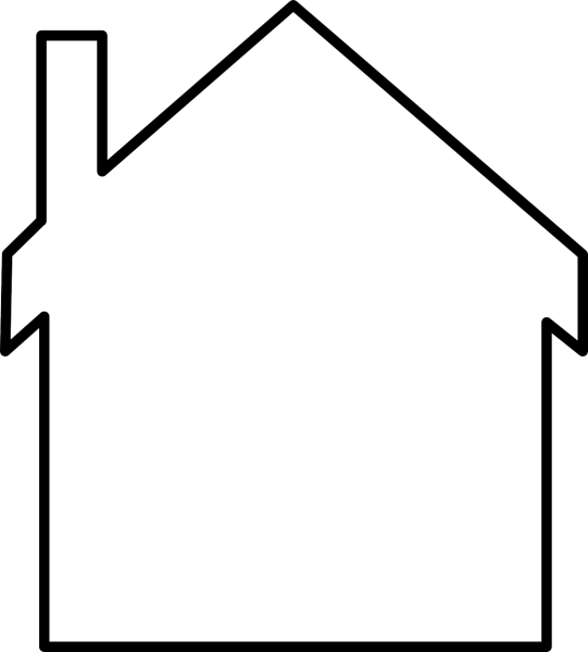 Контурное изображение домика