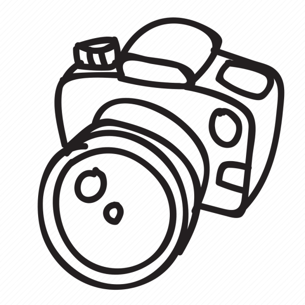 Фотоаппарат сбоку вектор