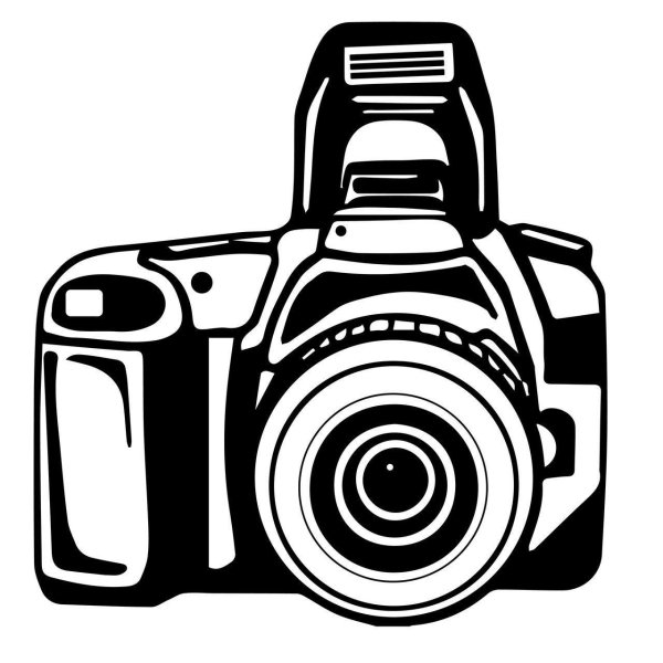 Фотоаппарат сбоку вектор