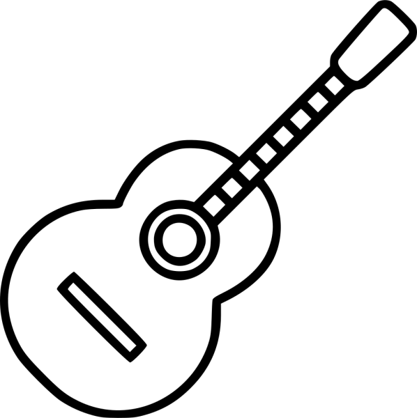 Акустическая гитара значок