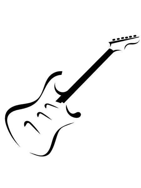 Рок гитара силуэт
