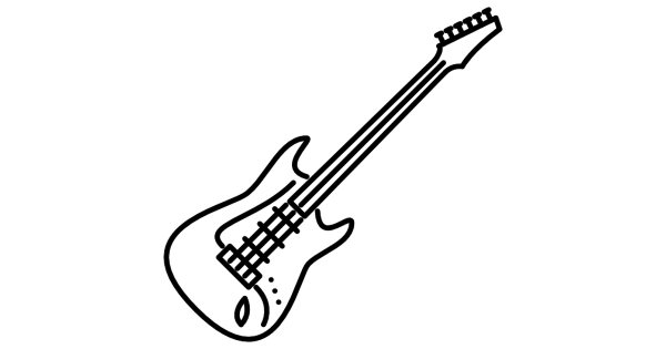 Электрогитара вектор контур