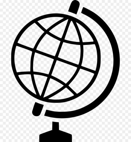 Глобус черно белый