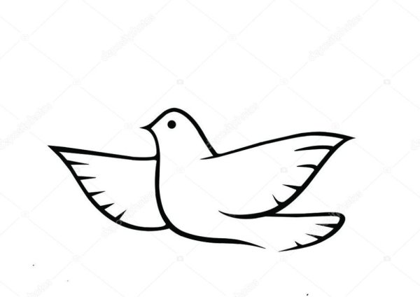 Белые голуби для вырезания