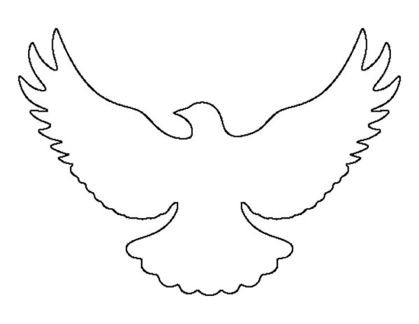 Трафарет голубя для вырезания
