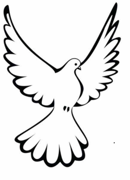 Трафарет голубя