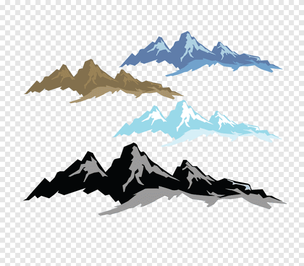 Силуэт Кавказского хребта с Эльбруса