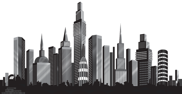 Нью Йорк небоскребы силуэт