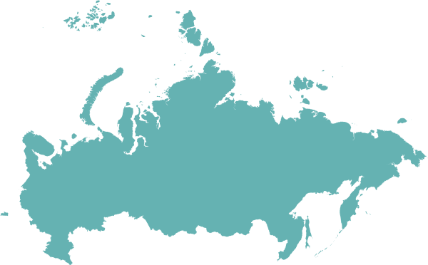 Карта России контур