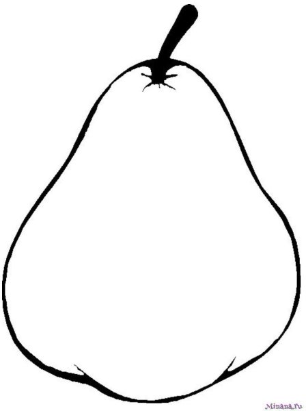 Контур груши для раскрашивания