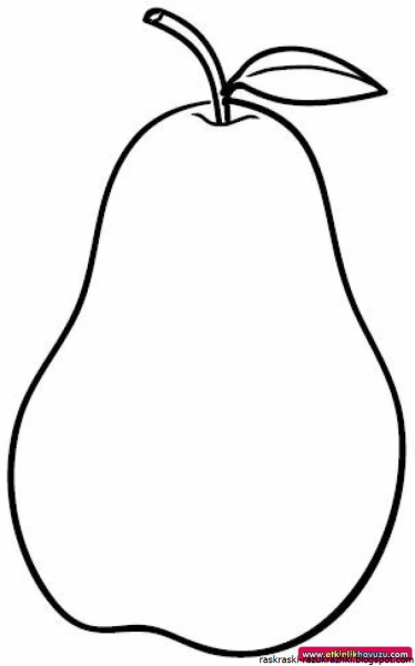 Груша раскраска