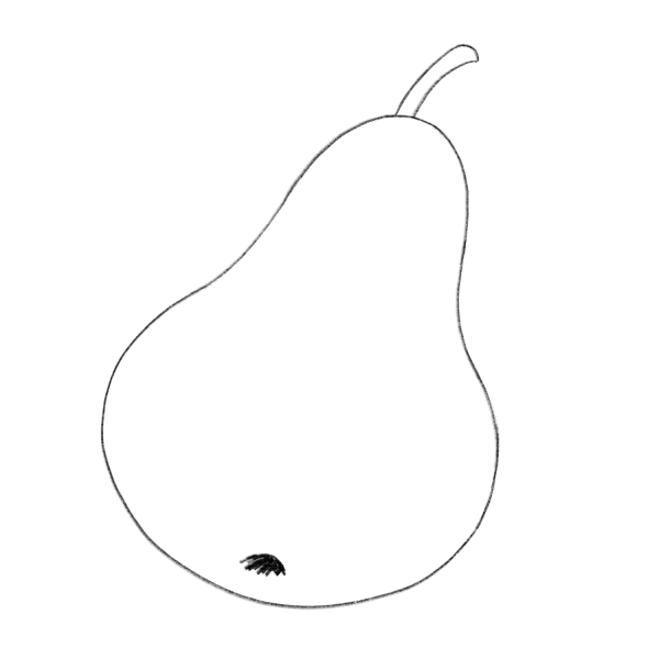 Груша карандашом
