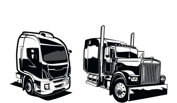 Грузовик спереди вектор