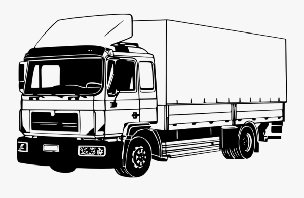 КАМАЗ спереди вектор