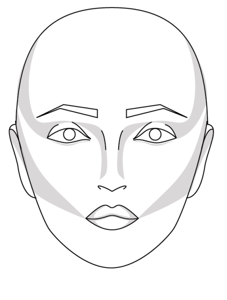 Макет идеального лица женского