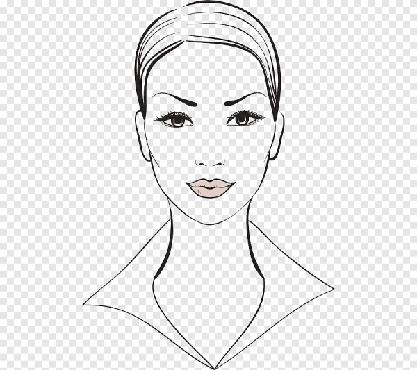 Контур лица женщины
