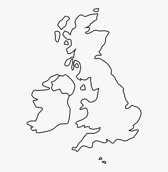 Great Britain Map контурная карта