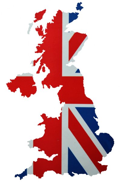 Карта Англии с флагом