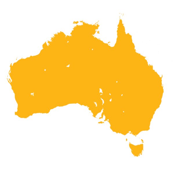 Австралия на прозрачном фоне