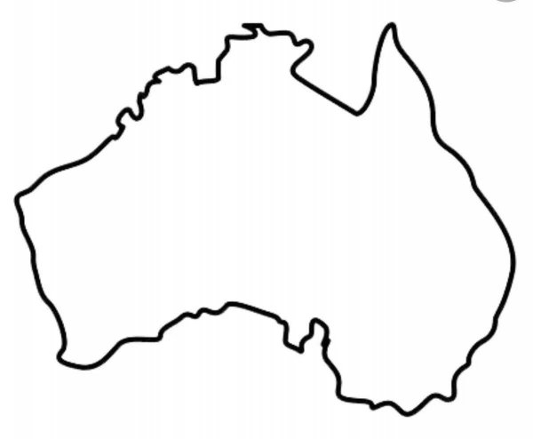 Контур материка Австралия