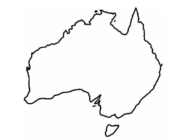 Контур материка Австралия