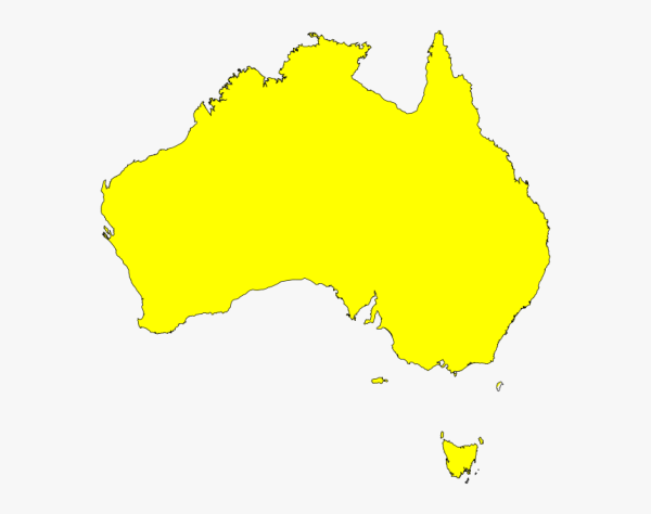 Контур материка Австралия