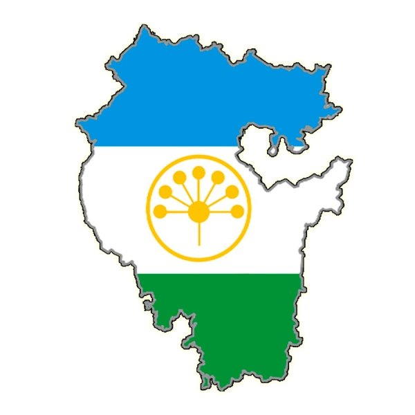 Карта Башкирии вектор