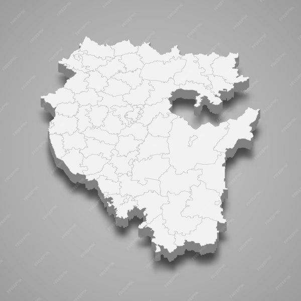 Карта Башкортостана 3д