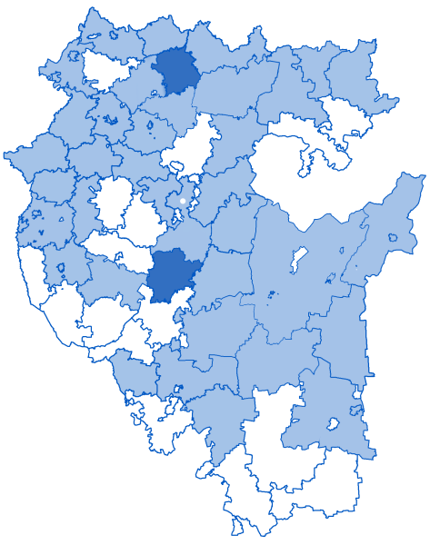 Контур карты Республики Башкортостан