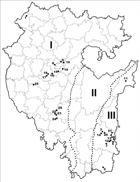 Контурная карта Республики Башкортостан