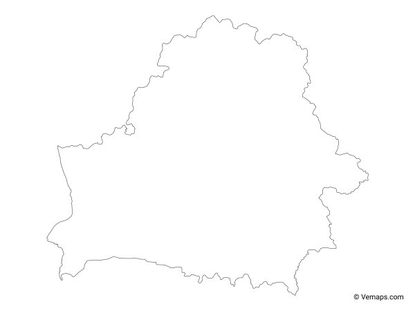 Белоруссия карта контур