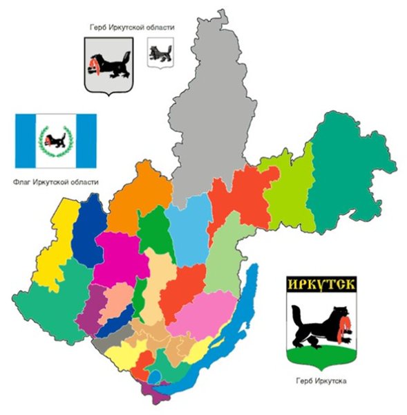 Карта Иркутской области