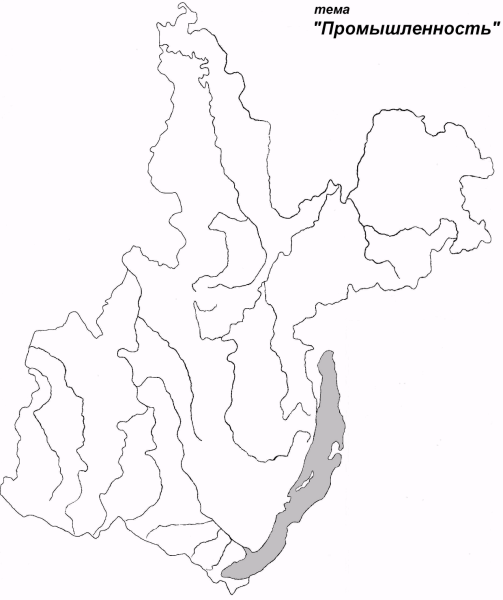 Контурная карта Иркутской области