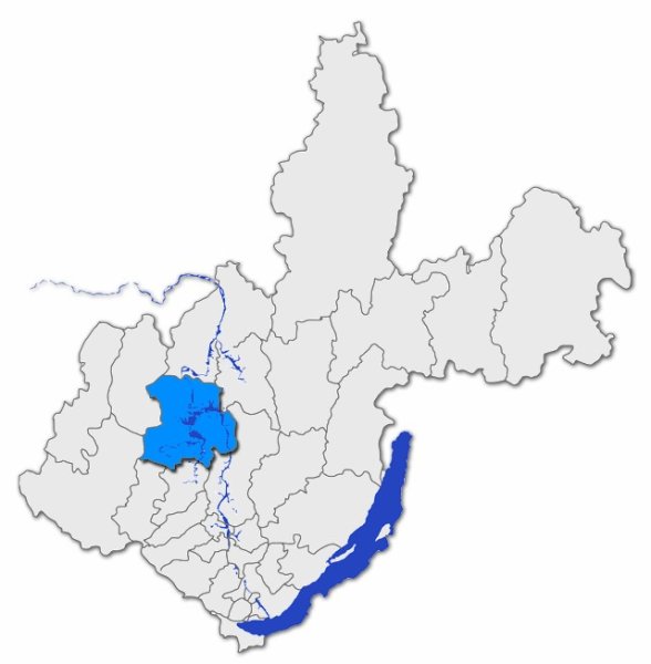 Карта Братского района Иркутской области